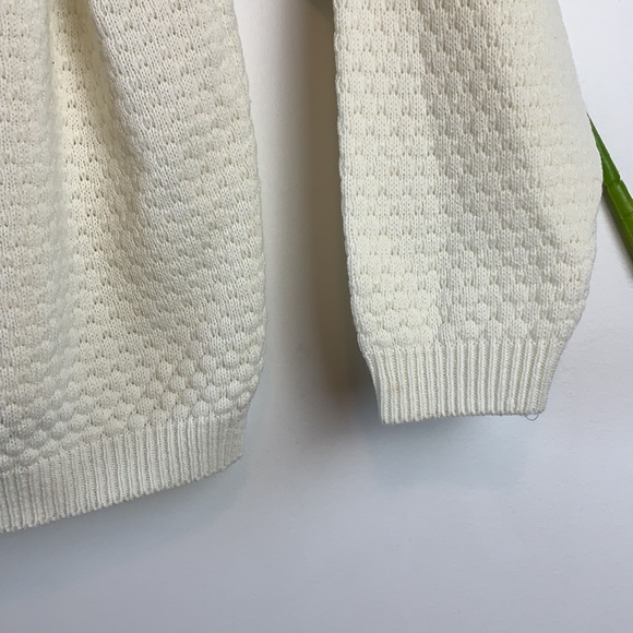 Vintage Jessica Off White Knit ButtonUp Pullover - Picture 6 of 8